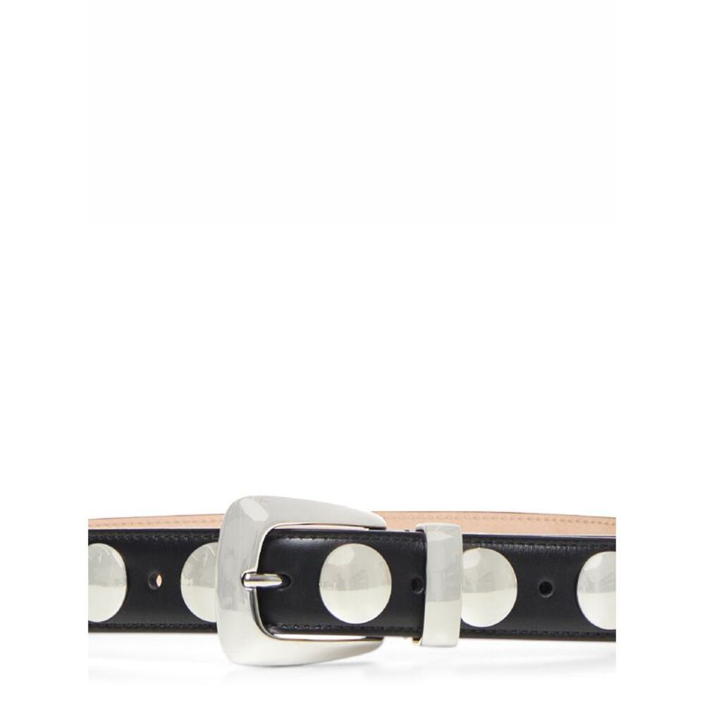 Khaite Women Black Leather Benny Belt With Studs - Picture 2 of 2